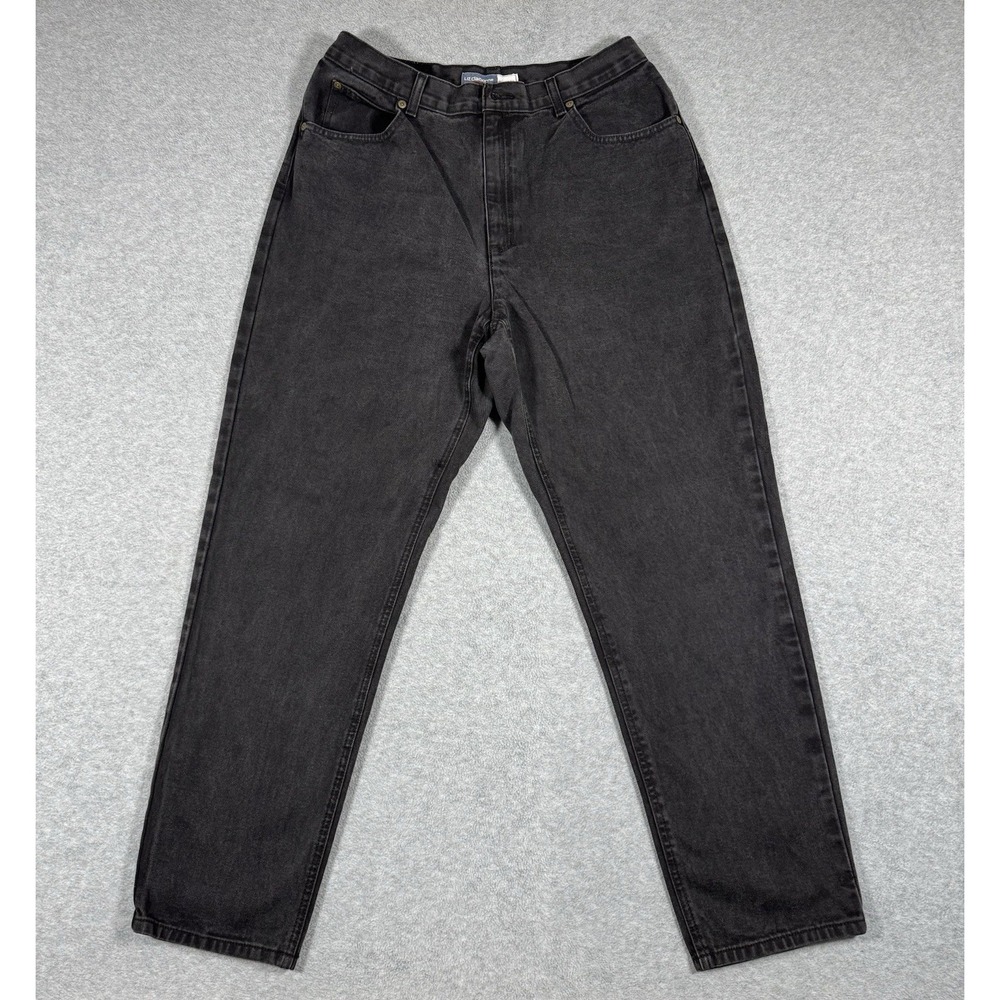 Vintage Liz Claiborne Lizwear Jeans 14R Black High Rise Straight Leg Denim